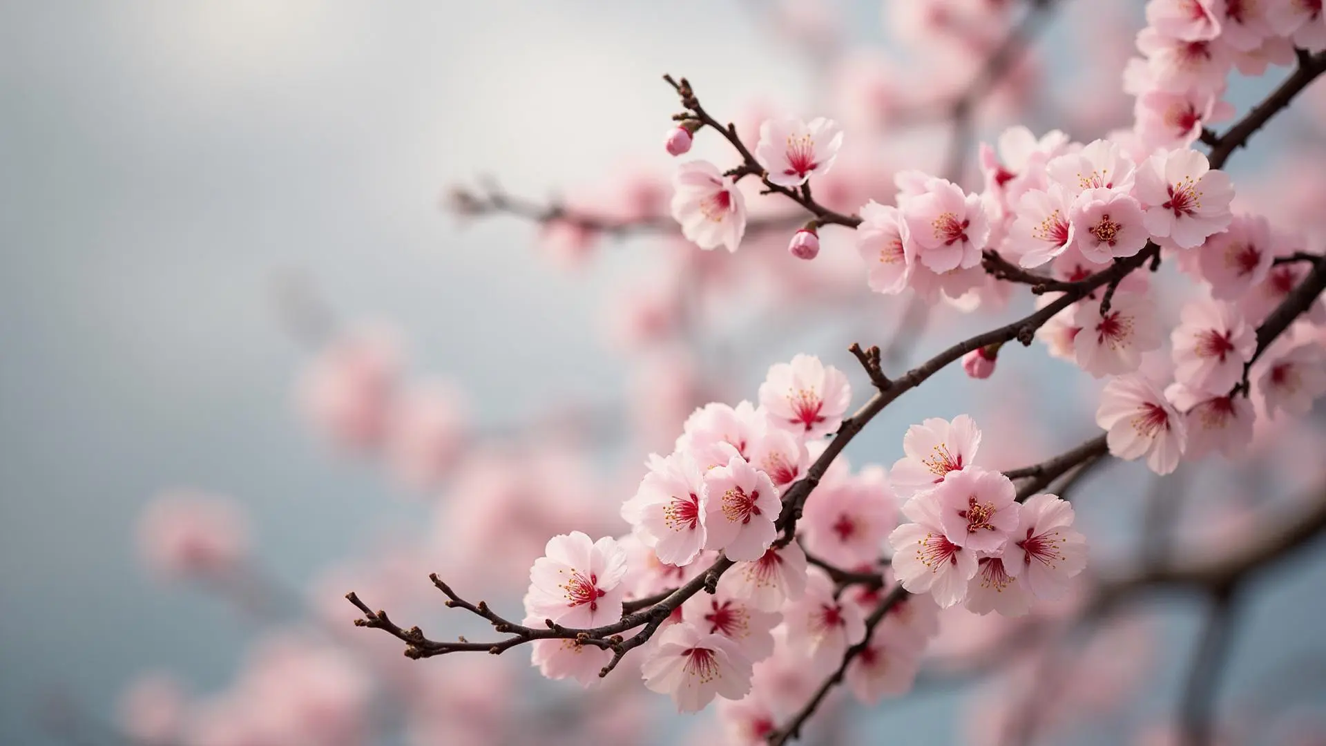 Beautiful cherry blossom scenery
